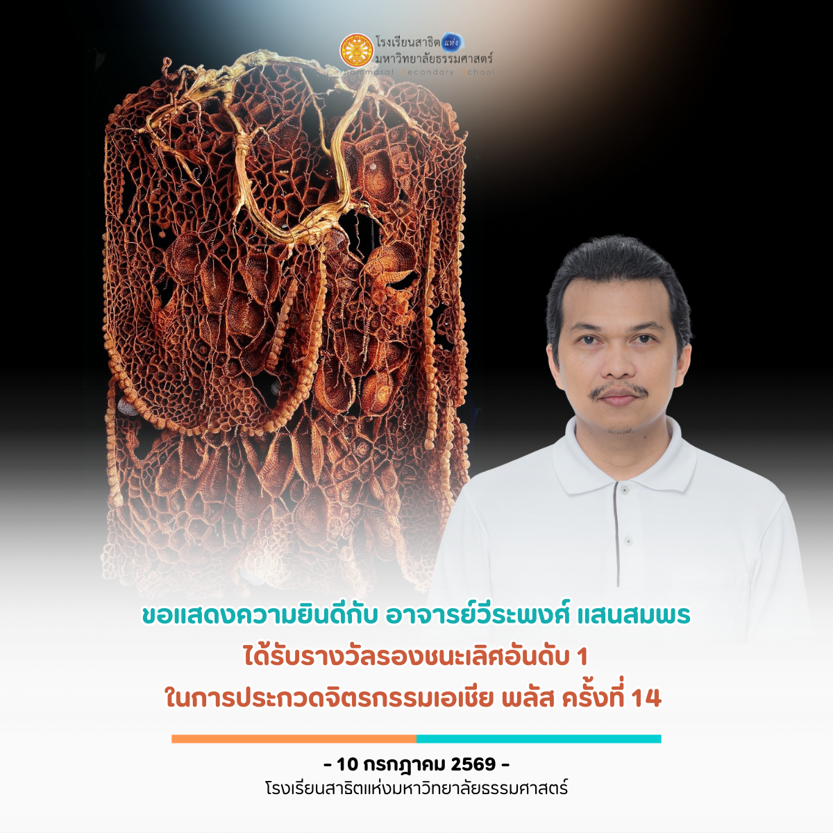ขอแสดงความยินดีกับ อาจารย์วีระพงศ์ แสนสมพร